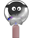 download Spray Can Sheep clipart image with 180 hue color