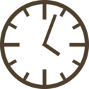 download Simple Clock clipart image with 180 hue color