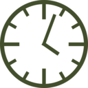 download Simple Clock clipart image with 225 hue color