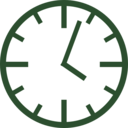 download Simple Clock clipart image with 270 hue color