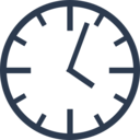 download Simple Clock clipart image with 0 hue color