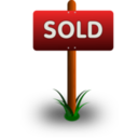 download Sold Sign clipart image with 0 hue color