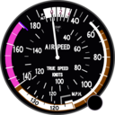 download True Airspeed Indicator clipart image with 270 hue color
