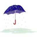 download Tattered Umbrella In Rain clipart image with 315 hue color