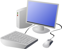 Cartoon Computer And Desktop