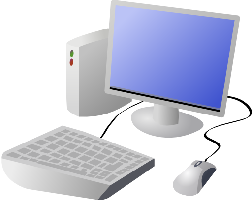 Cartoon Computer And Desktop
