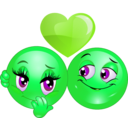 download Lovely Couple Smiley Emoticon clipart image with 90 hue color