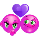 download Lovely Couple Smiley Emoticon clipart image with 270 hue color