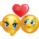 download Lovely Couple Smiley Emoticon clipart image with 0 hue color