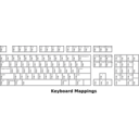 download Keyboard Mappings Outline clipart image with 270 hue color