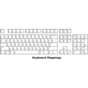 download Keyboard Mappings Outline clipart image with 315 hue color