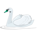 download Swan Swimming clipart image with 135 hue color