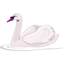 download Swan Swimming clipart image with 270 hue color