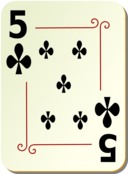 Ornamental Deck 5 Of Clubs