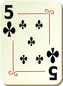 Ornamental Deck 5 Of Clubs
