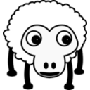 download Sheep001 clipart image with 0 hue color
