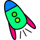 download Very Simple Rocket clipart image with 90 hue color