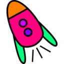 download Very Simple Rocket clipart image with 270 hue color