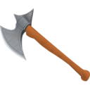 download Battle Axe Medieval clipart image with 0 hue color