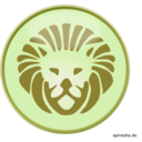 download Star Sign Lion clipart image with 45 hue color