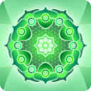 download Simple Green Mandala clipart image with 45 hue color