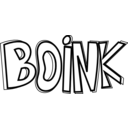 download Boink Outlined clipart image with 225 hue color