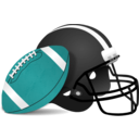 download Football clipart image with 180 hue color