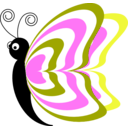 download Cartoon Butterfly Cv4 clipart image with 225 hue color