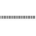 download Standard 88 Key Piano Keyboard clipart image with 90 hue color