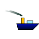 download Ship With Smoke clipart image with 45 hue color
