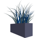 download Grass In Square Planter clipart image with 90 hue color