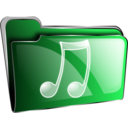 download Folder Icon Red Music clipart image with 135 hue color