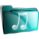 download Folder Icon Red Music clipart image with 180 hue color