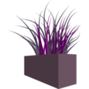 download Grass In Square Planter clipart image with 180 hue color
