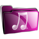 download Folder Icon Red Music clipart image with 315 hue color