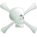 download Skull And Bones clipart image with 90 hue color