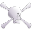download Skull And Bones clipart image with 225 hue color