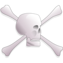 download Skull And Bones clipart image with 270 hue color