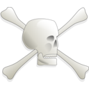 download Skull And Bones clipart image with 0 hue color