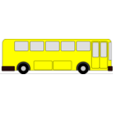 download Yellow Bus clipart image with 0 hue color