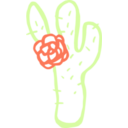 download Cactus Linda Kim 01 clipart image with 0 hue color