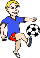 Soccer Playing Boy Coloured