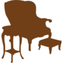 download Armchair And Table clipart image with 180 hue color