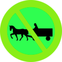 download No Horse And Carts Sign clipart image with 90 hue color
