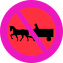 download No Horse And Carts Sign clipart image with 315 hue color