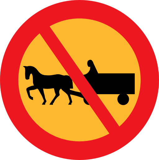 No Horse And Carts Sign