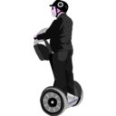 download Man On Segway clipart image with 270 hue color
