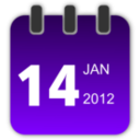 download Calendar clipart image with 270 hue color