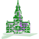 download Independence Hall clipart image with 225 hue color