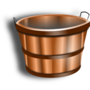 download Wooden Bucket clipart image with 0 hue color